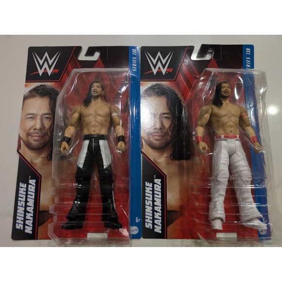 WWE Shinsuke Nakamura Lot Of 2- Series 138 Reg Black + Chase Variant White Pants - Picture 1 of 4